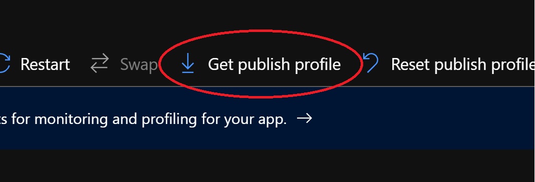 Download publish profile
